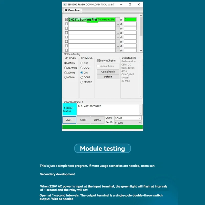 A73E-ESP32 1-Kanaals 30A Relaismodule Development Board AC220V Voeding WIFI Bluetooth Controle Functionaliteit