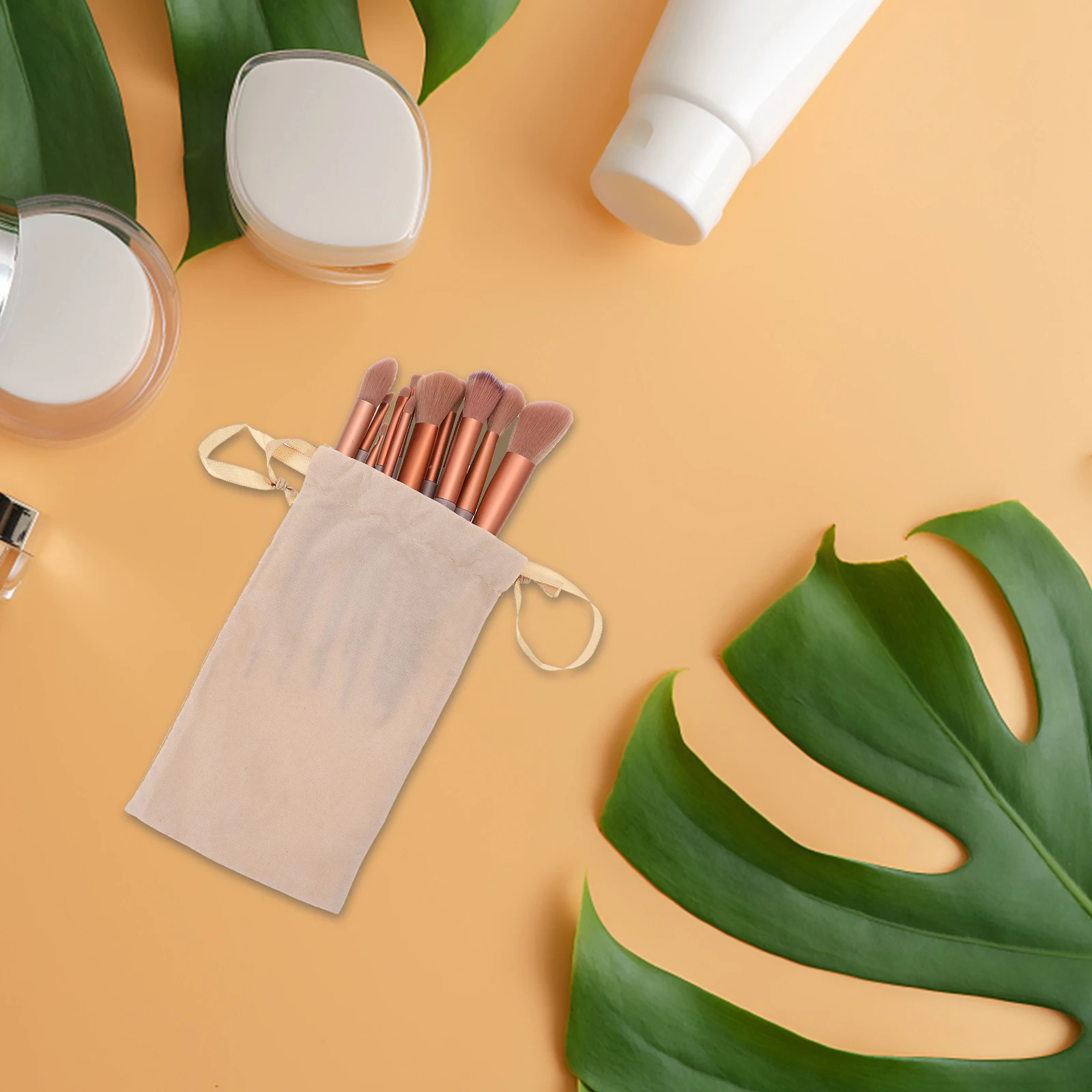 1 conjunto de pincéis de maquiagem profissional cosméticos aplicador de pó rosto ferramentas de beleza blush sombra portátil alça longa artificial
