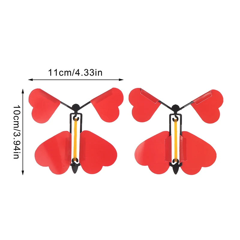 5/10/12 Uds. Juguete mágico de mariposa voladora, juguetes mágicos novedosos, banda de goma alimentada, trucos de magia de cuerda, juguetes, recuerdo de fiesta