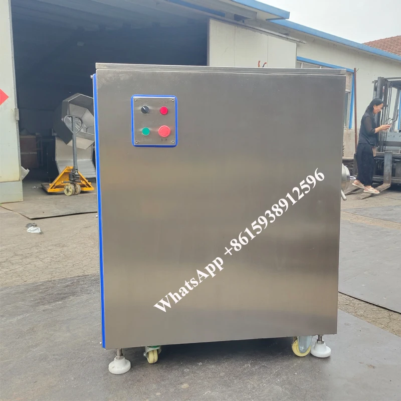 مفرمة اللحم المجمد التجارية ، أوتوماتيكية بالكامل ، 304 من الفولاذ المقاوم للصدأ ، الدهون ، معدات المفرمة دجاج كامل ، 4kW ، 500 كجم في الساعة