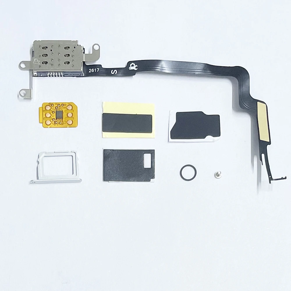 Do iPhone 17 Pro Max, wersja amerykańska: kabel elastyczny do konwersji z eSIM na podwójną kartę SIM + gniazdo na kartę SIM + tacka na kartę SIM + wbudowany układ MEP Snow IC – części do naprawy. — zdjęcie produktu 4