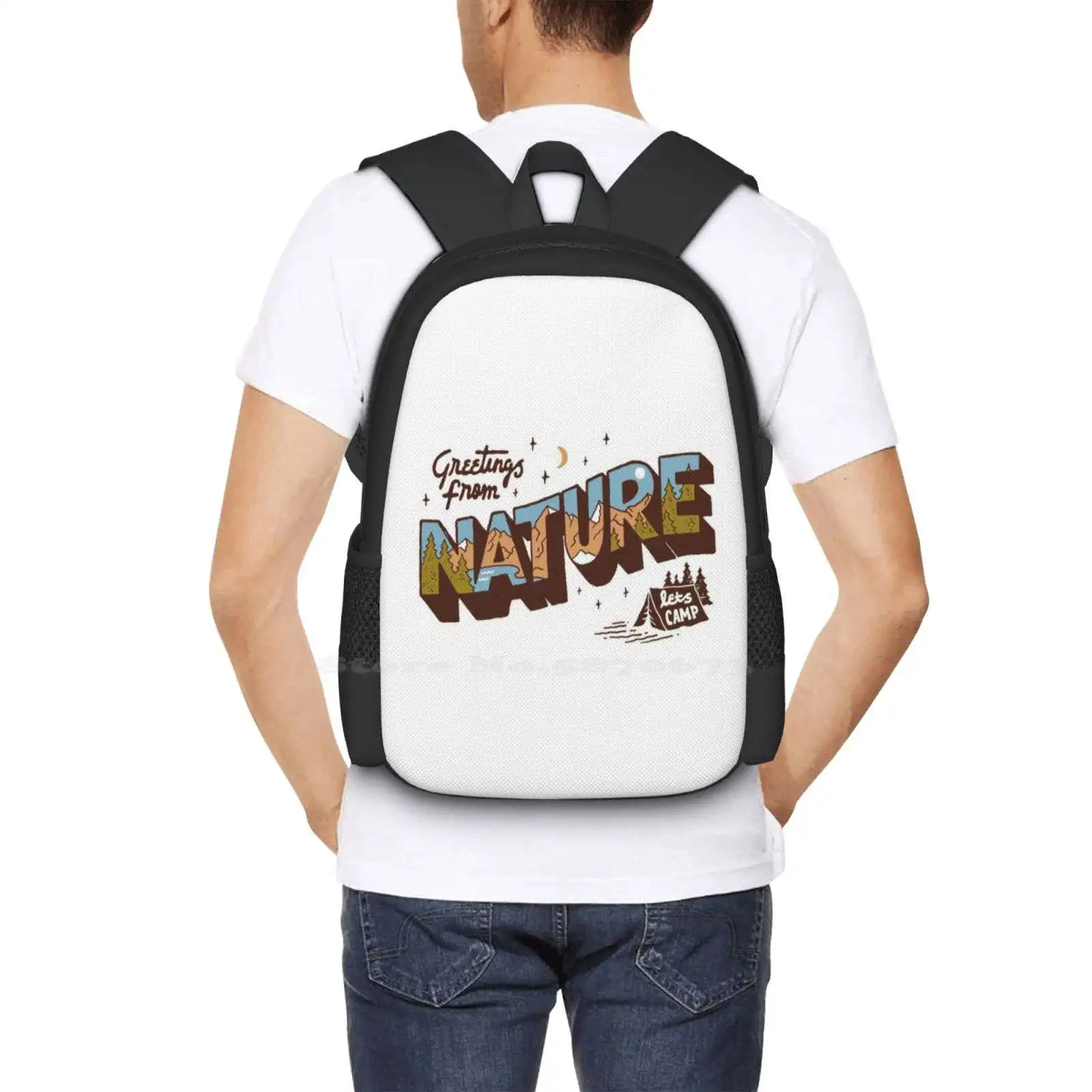 Natur grüße Mode Muster Design Reise Laptop Schule Rucksack Tasche Natur Outdoor Typografie Schriftzug Camp Berge