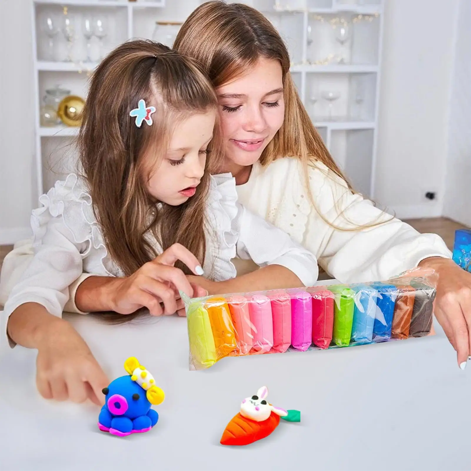 12/24/36 Color Clay Air-dried Clay Set Ultra Light Plastic Clay DIY Crafts Gifts Children Non-Toxic Modeling Fun