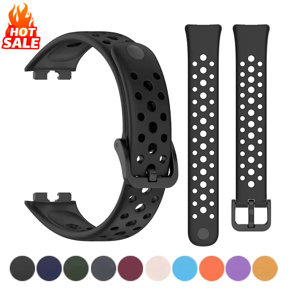 

Silicone Strap For Huawei Band 9/9NFC Strap Accessories Replacement Sport Breathable bracelet correa Huawei Bands 8/8NFC