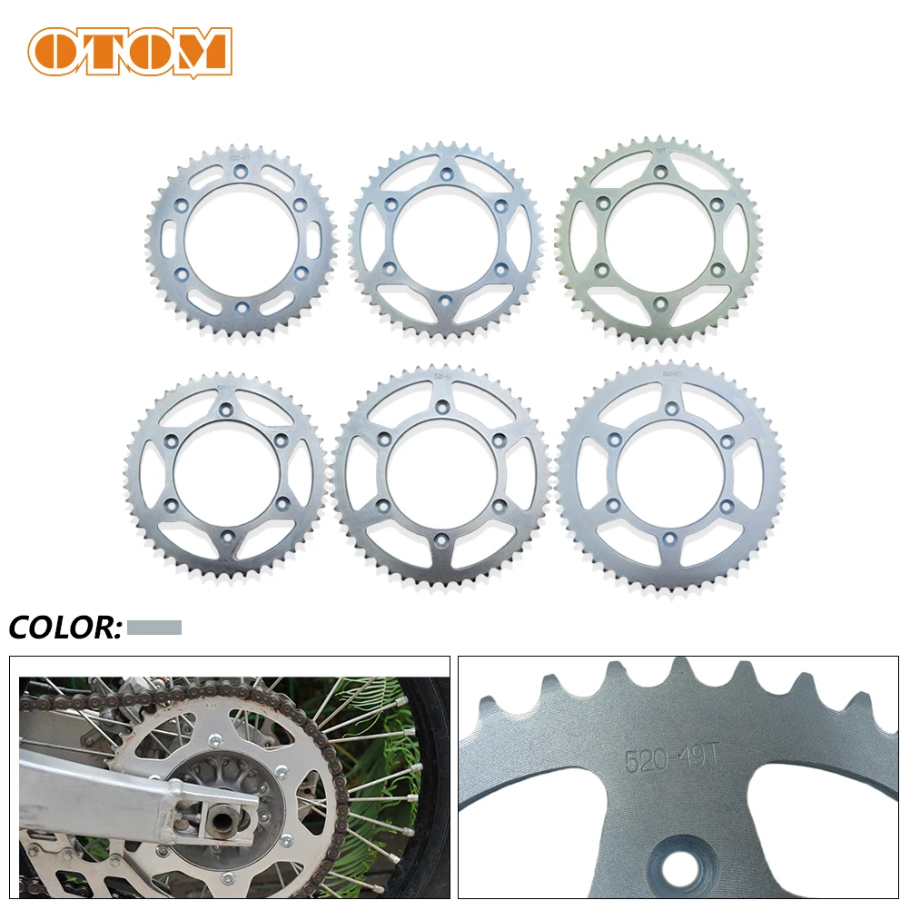 

OTOM Motorcycle Chain 41T 45T 46T 47T 49T 52T Rear Steel Chain Sprocket For KTM EXC EXCF SXF XCW SMR LC4 125 250 350 450 525 690