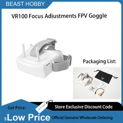 BeastHobby VR100 Focus Adjustments FPV Goggle with 5.8G 40ch Receiver 3.0 inch screen for Racing Drone Micro Whoop