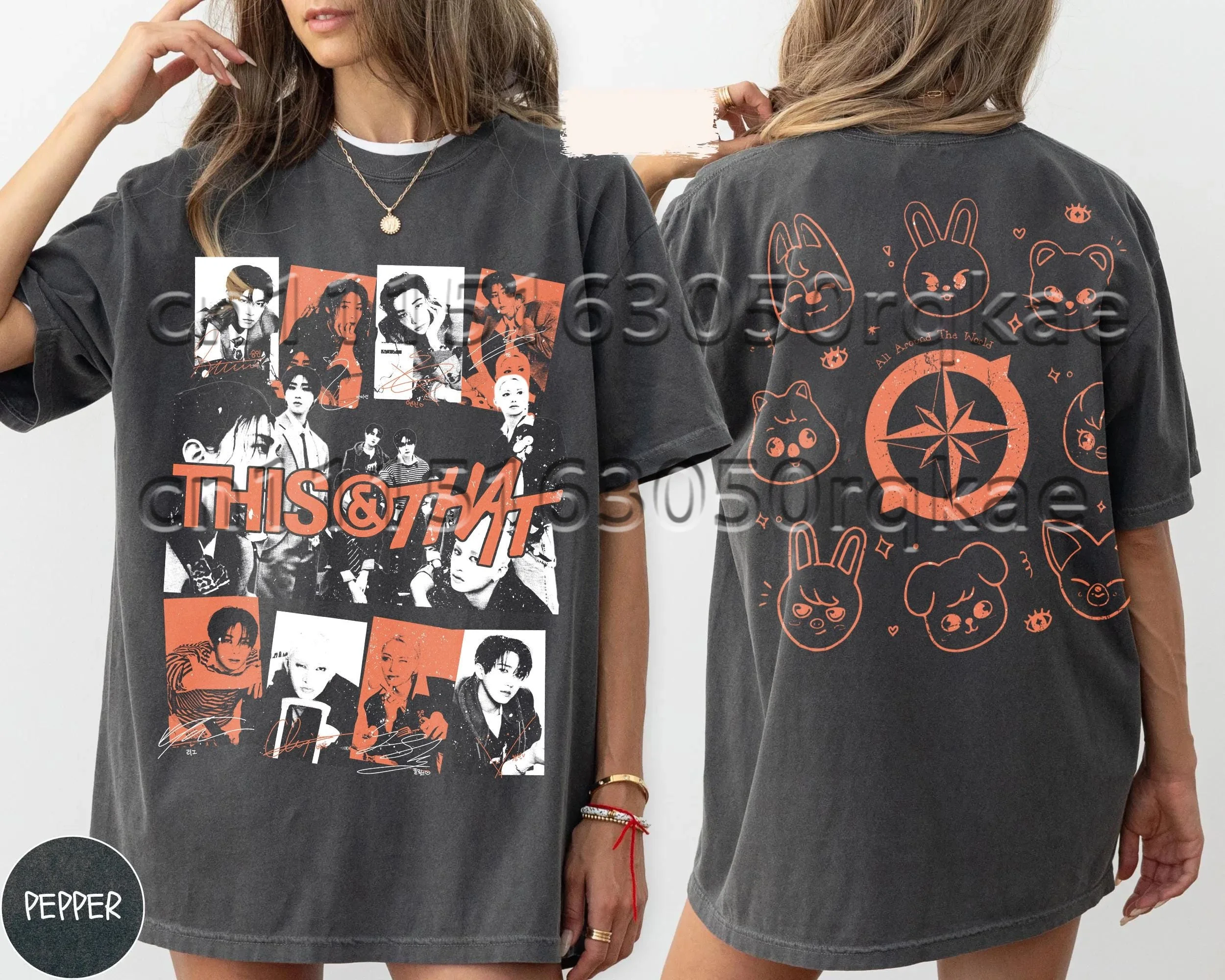 This and That T-Shirt 2026 KPOP Konzert Sport Casual T-Shirt Fan-Geschenk Streetwear Minimalistisches Casual Kurzarm Damen T-Shirt – Detail 3