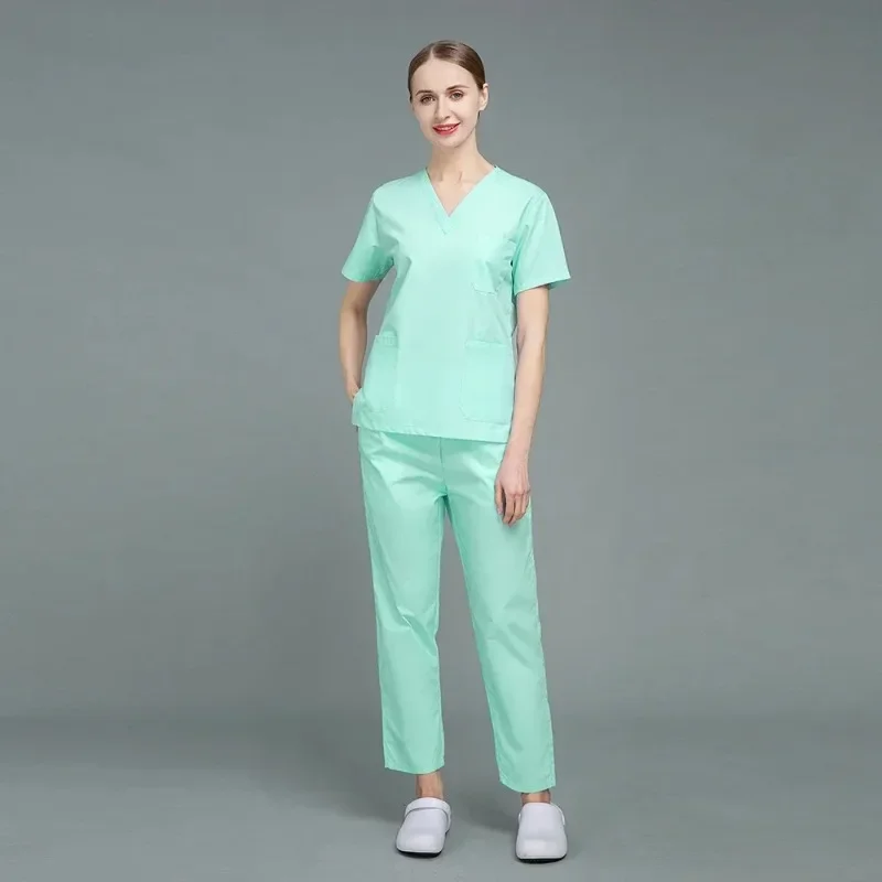 Spa Uniform Short-sleeved Unisex Overalls Surgical Medical Uniforms Nurse Accessories Dentist Working Clothes Female Scrub Suits