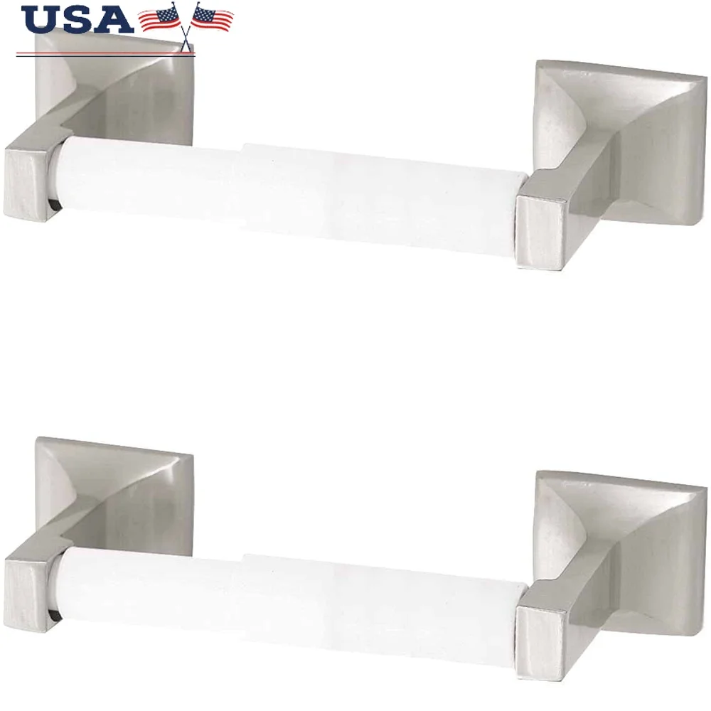 

Держатель для туалетной бумаги Millbridge, комплект из 2 шт., аксессуары для ванной комнаты, атласная никелевая отделка, современный дизайн, прочное настенное хранилище