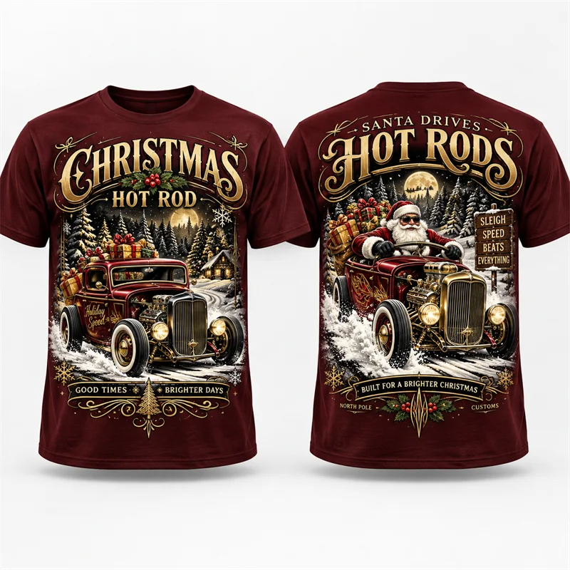 Mens Xmas Fashion - تي شيرت رجالي بتصميم 