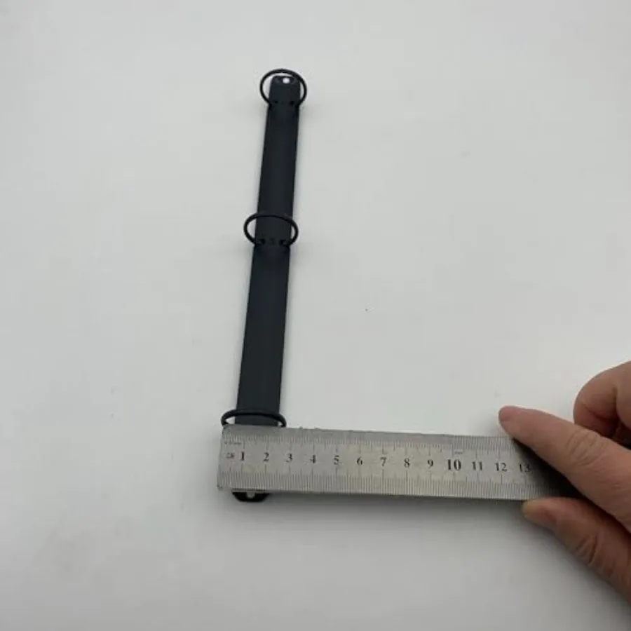 Cuaderno de tamaño de letra estándar de Metal negro mate, mecanismo de carpeta de 3 anillas, capacidad de 1 ih, 3 anillos tóricos, encuadernación de hojas sueltas, Spines Co, 2 uds.