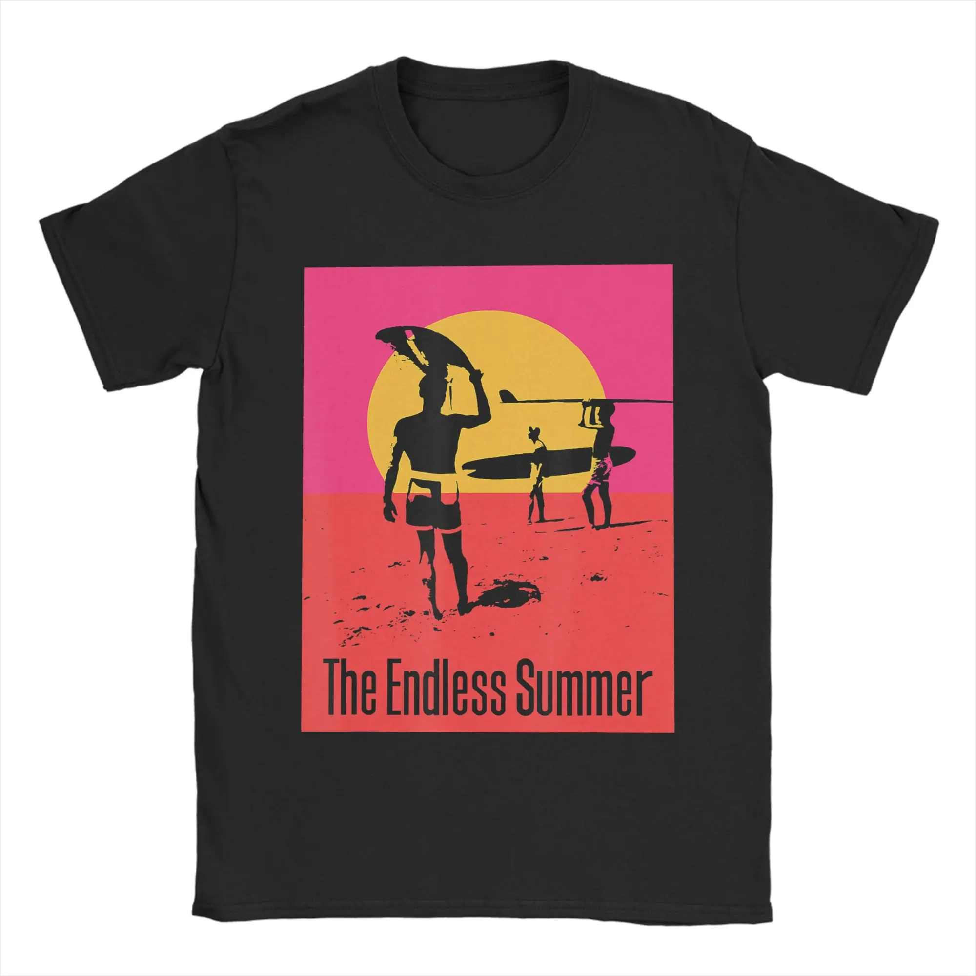 The Endless Summer 1966 Classic Surf Movie 60s T-Shirts for Men 100% Cotton Tees Crew Neck Short Sleeve T Shirt Party Tops