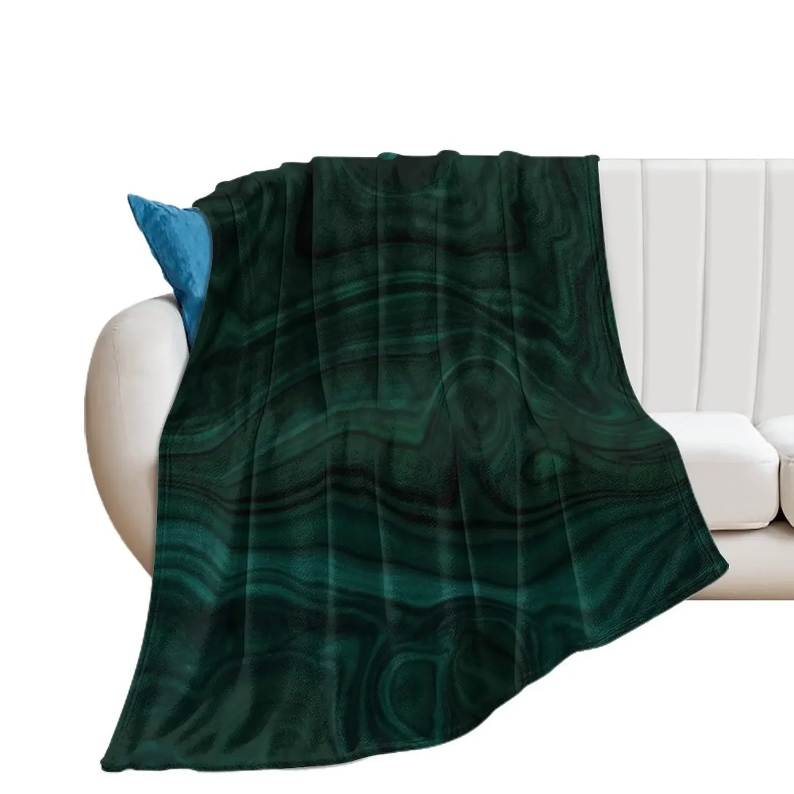 Emerald Green Malachite Pattern Throw Blanket Soft Beds Luxury St Decorative Sofa wednesday Blankets