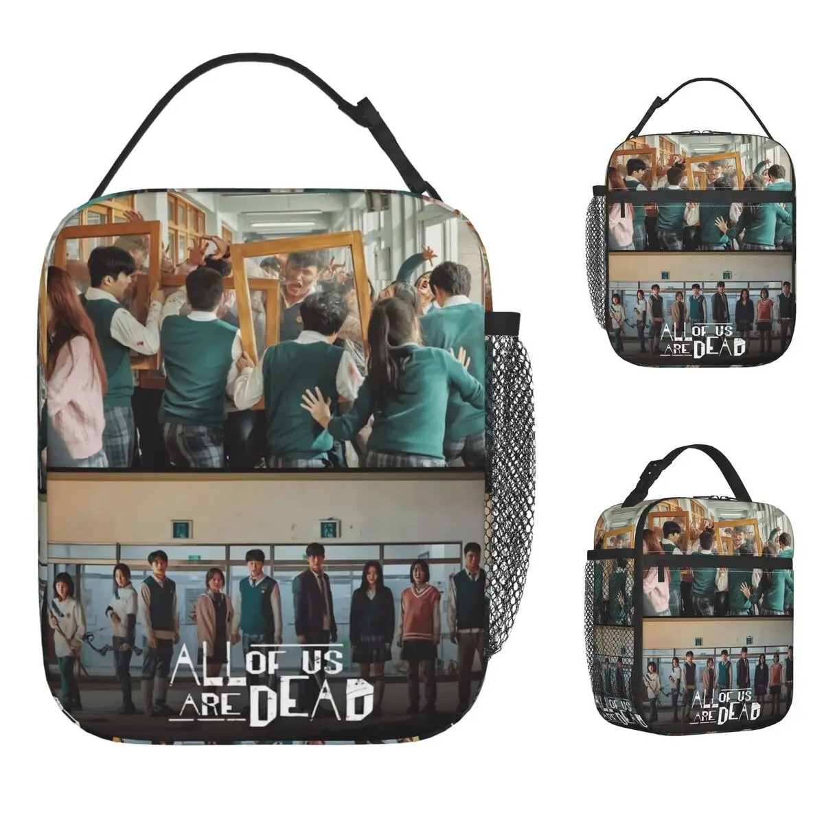 

All Of Us Are Dead Lunch Bag Kawaii Lunch Box For Adult Outdoor Picnic Portable Cooler Bag Oxford Print Thermal Tote Handbags