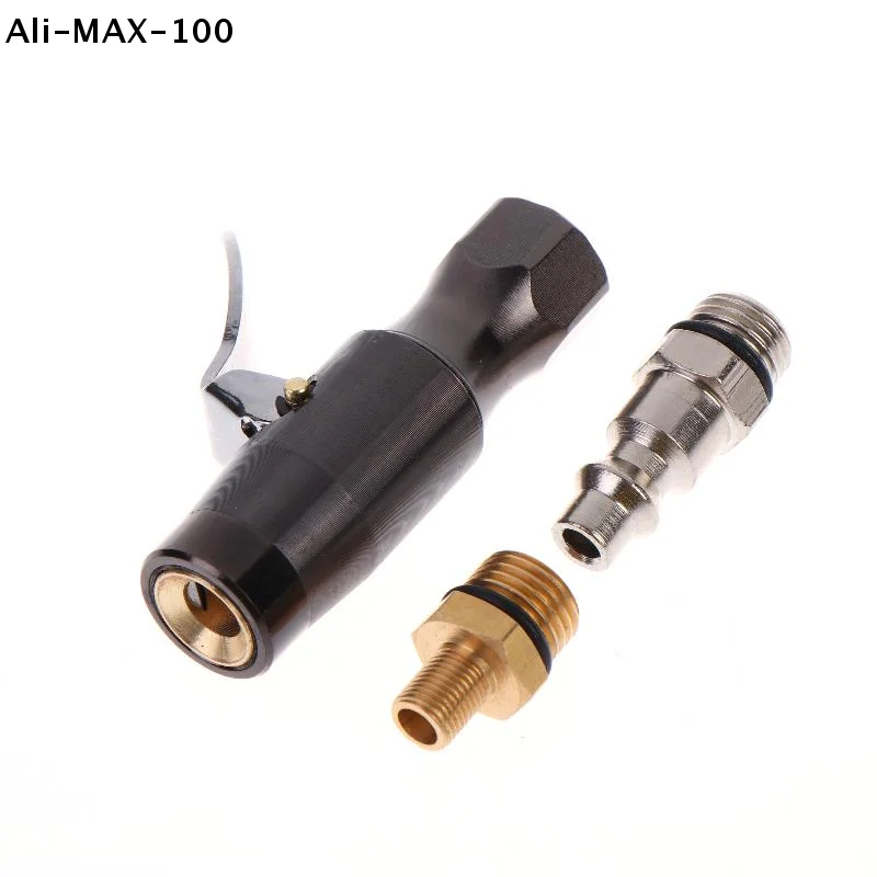 

【MA0】1 Set DIY 200PSI Tire Inflator Lock-on Air Chuck Dual-Jaw Designed For Schrader Valve Use No Leakage Home Garage