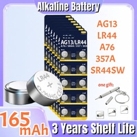 10-200PCS LR44 AG13 Button Cell Battery 1.5V 357 SR44 LR1154 Button Coin RW82 SR1154 SP76 Batteries for Watch Toys Remote