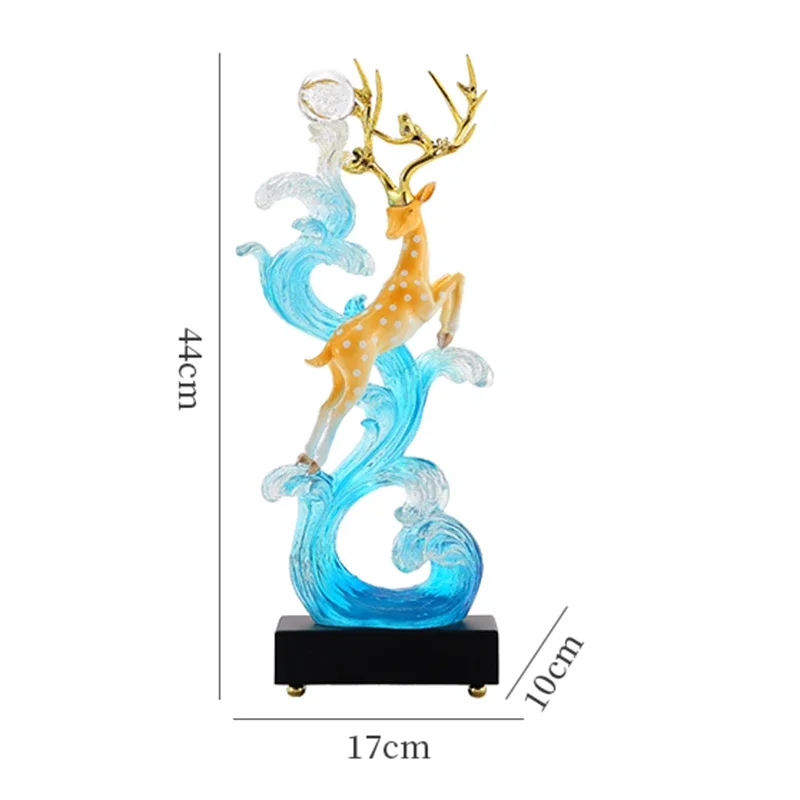

Statuette-Wind and Water Rise All the Way,Modern Decoration,Living Room,TV,Wine Cabinet,Office Desk,Deer Figures,Ornament,Gifts