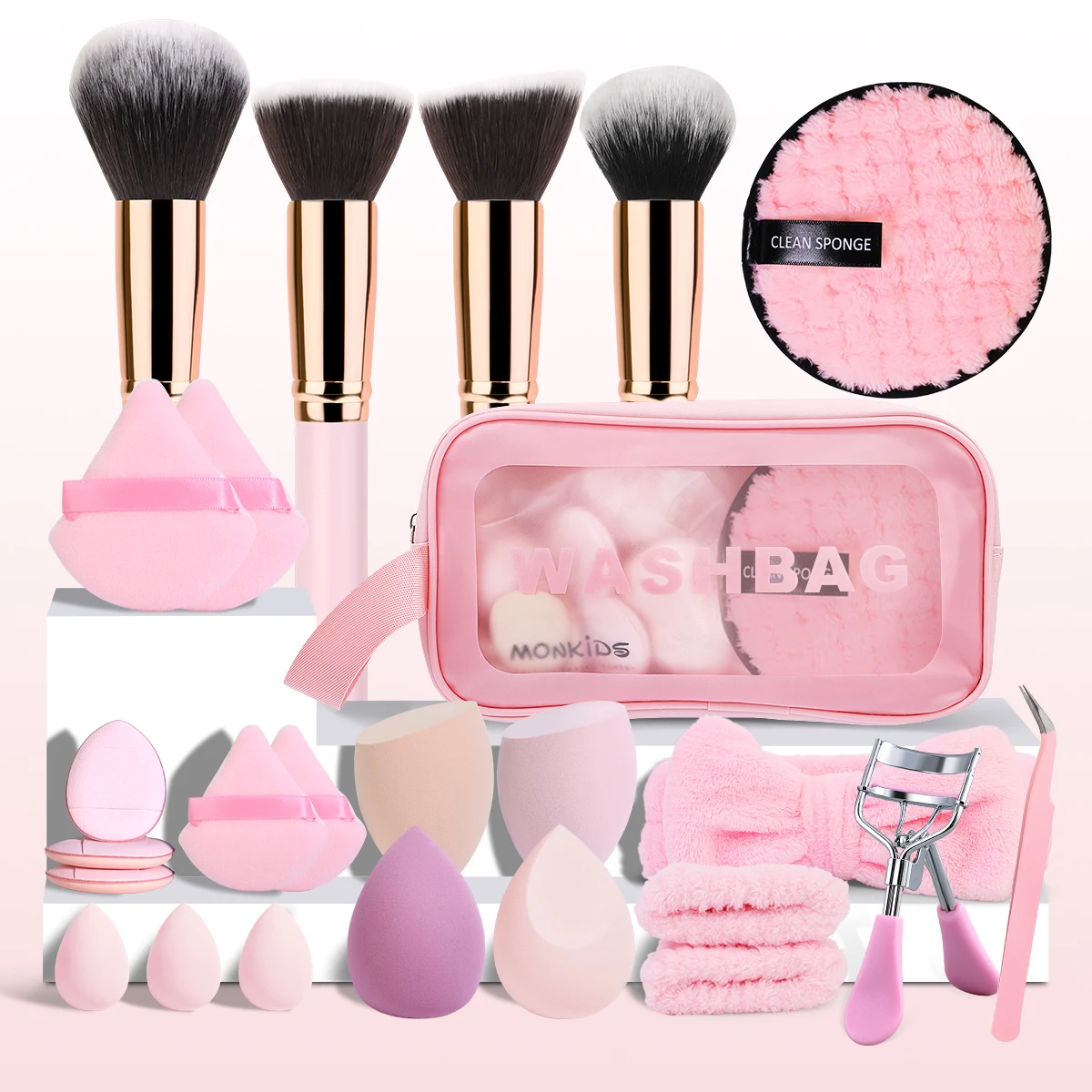 25-piece professional makeup brush set, beauty tools, fragrance-free and alcohol-free, suitable for Christmas and Halloween gift