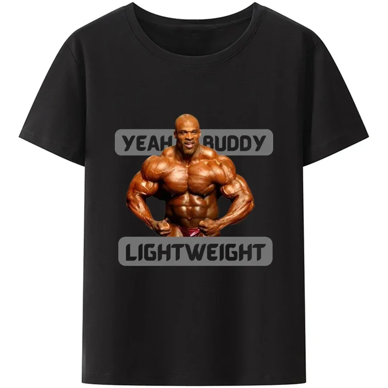 Cloth for GYM Ronnie Coleman Fit Exercise TShirt for Men Light Weight Baby Basic Leisure Sweatshirts  Novelty  Design Funny