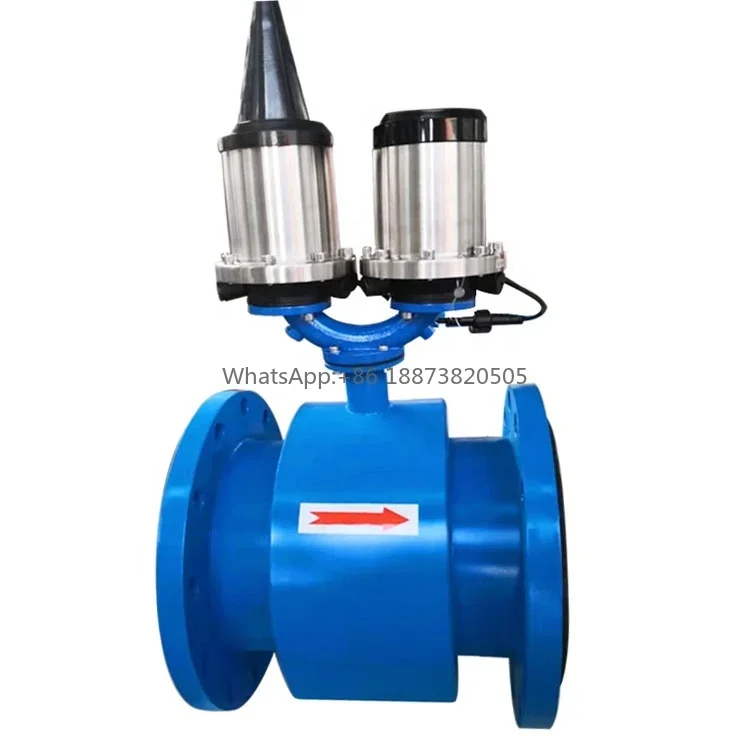 Lowest Price Battery Powered Electromagnetic Flowmeter Water Flow Meter With Pulse Output