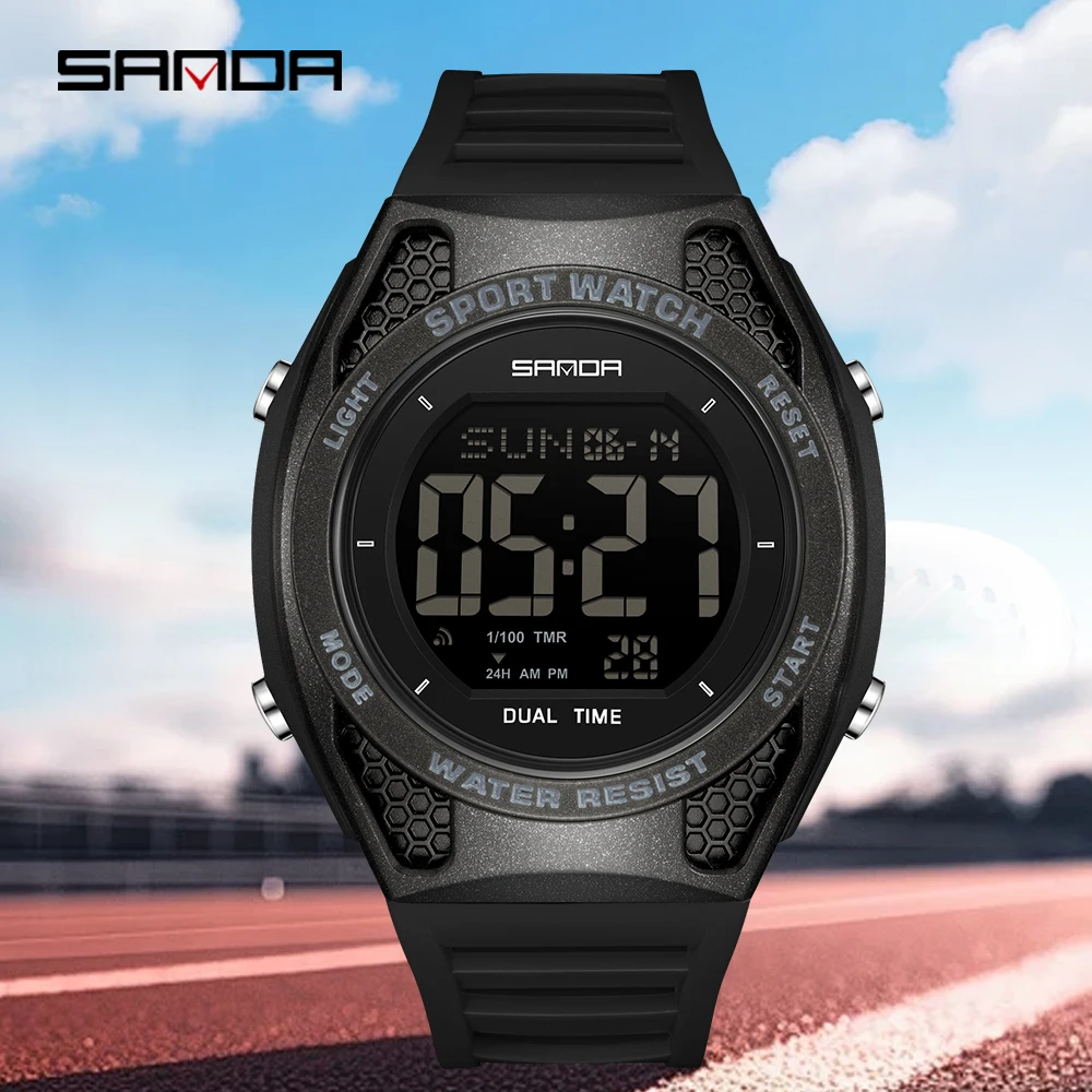 

SANDA 2026 New Electronic Watches for Man Luminous Calendar Alarm Clock Countdown Sports Wristwatch Fashion Men's Digital Watch