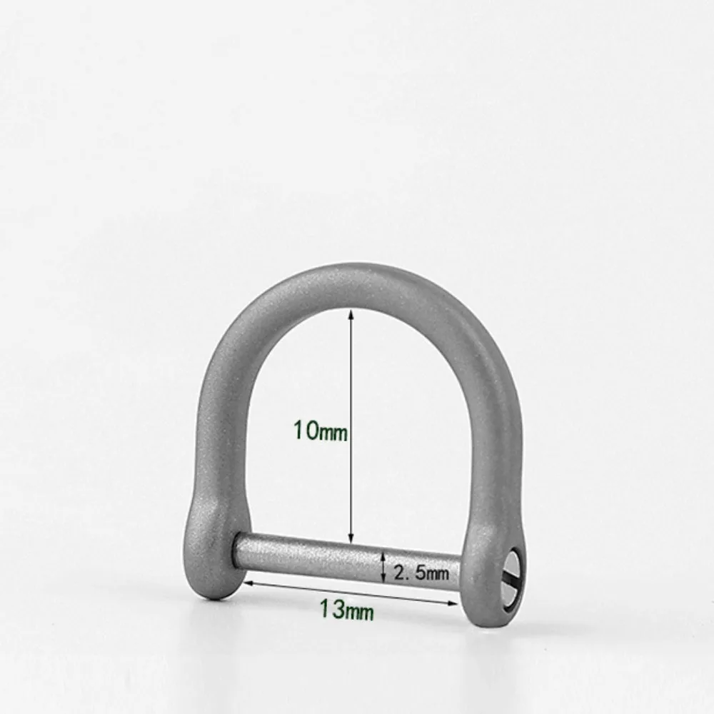Inner Diameter 9/13/15/17/21mm Horseshoes Buckles Titanium Alloy 10 Styles D Bow Staples Carabiner Keychain Hook view 4
