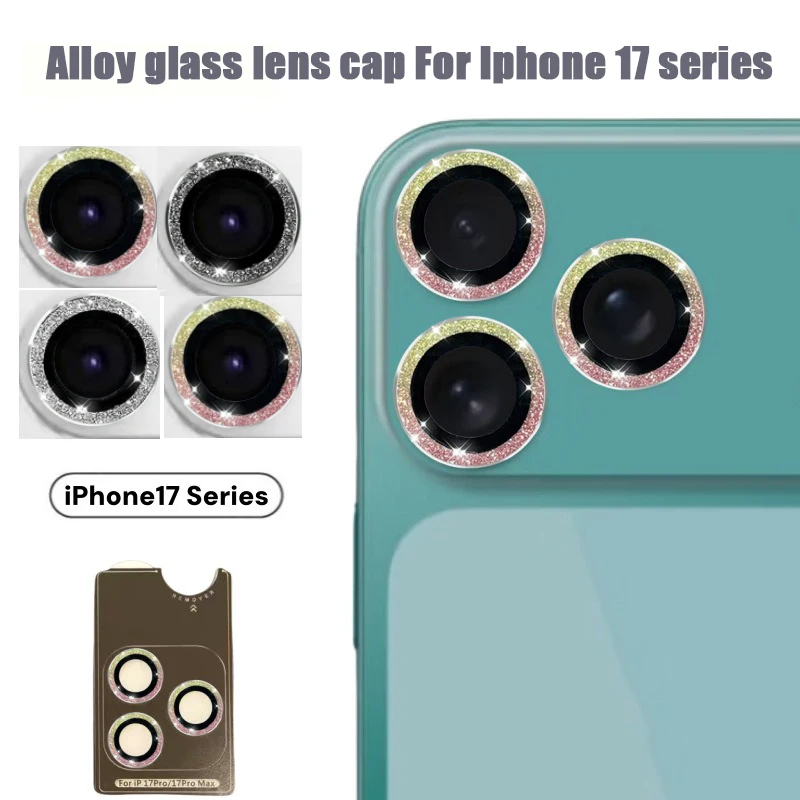 

Alloy Glass Lens Cap Full Coverage Metal Camera Lens Protectors Camera Lens Ring Case Glass for iPhone 17 Air 17 Pro Lens Cap