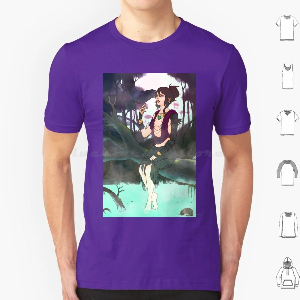 Witch Of The Wilds T Shirt 6Xl Cotton Cool Tee Dragon Age Morrigan Witch Of The Wilds Inquisition Mage Apostate Game Fan Art