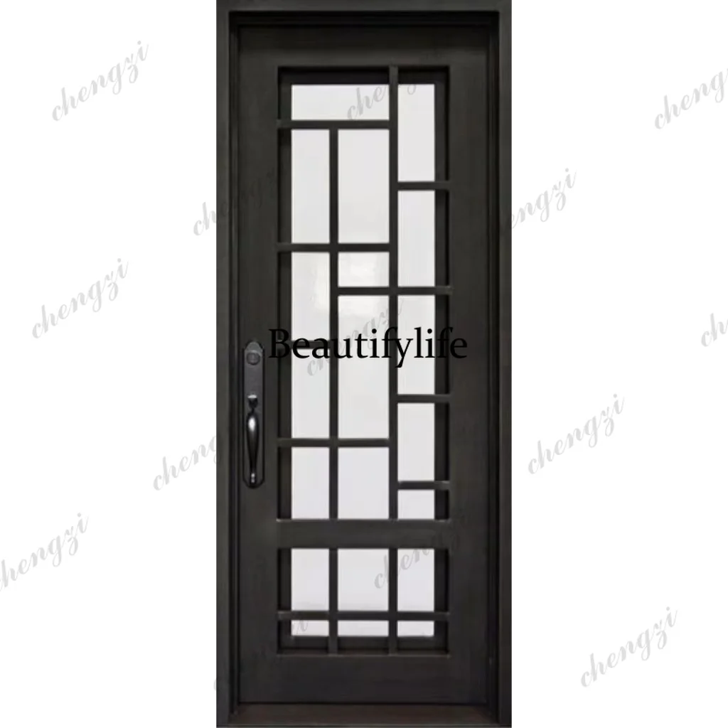 Z138 Customization Superior Quality Interior Door Iron Gate Designs Door Wrought Iron Single Iron Grill Door Designs
