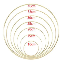 10-40cm Gold Metal Ring Hoops DIY Craft Wind Chimes Accessories Hanging Decorations for Wedding Decoration Handmade Home Decor