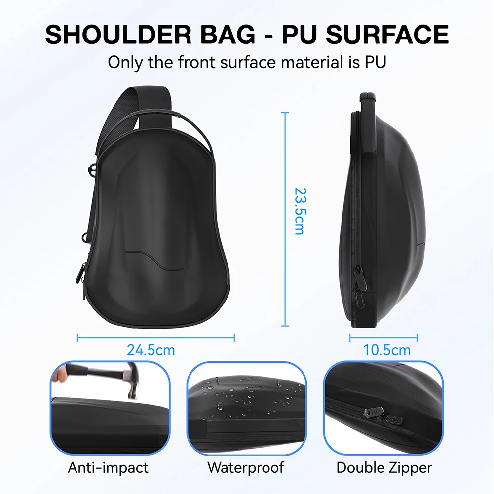 حقيبة سفر بقشرة صلبة ، حقيبة تخزين ، حقيبة كتف واحدة ، ميتا كويست 3 كويست 2 كويست 3S بيكو 4 الترا