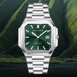 2025 New Fashion Specht & Söhne 41MM Cubic Watches For Men Ultrathin Steel Sapphire Crystal Male Quartz Watch Relogio Masculino