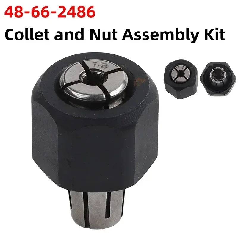 

48-66-2486 1/8" Collet And Nut Assembly Kit For 2485 And 2486 Die Grinder Replacement Spare Parts Power Tool Accessories