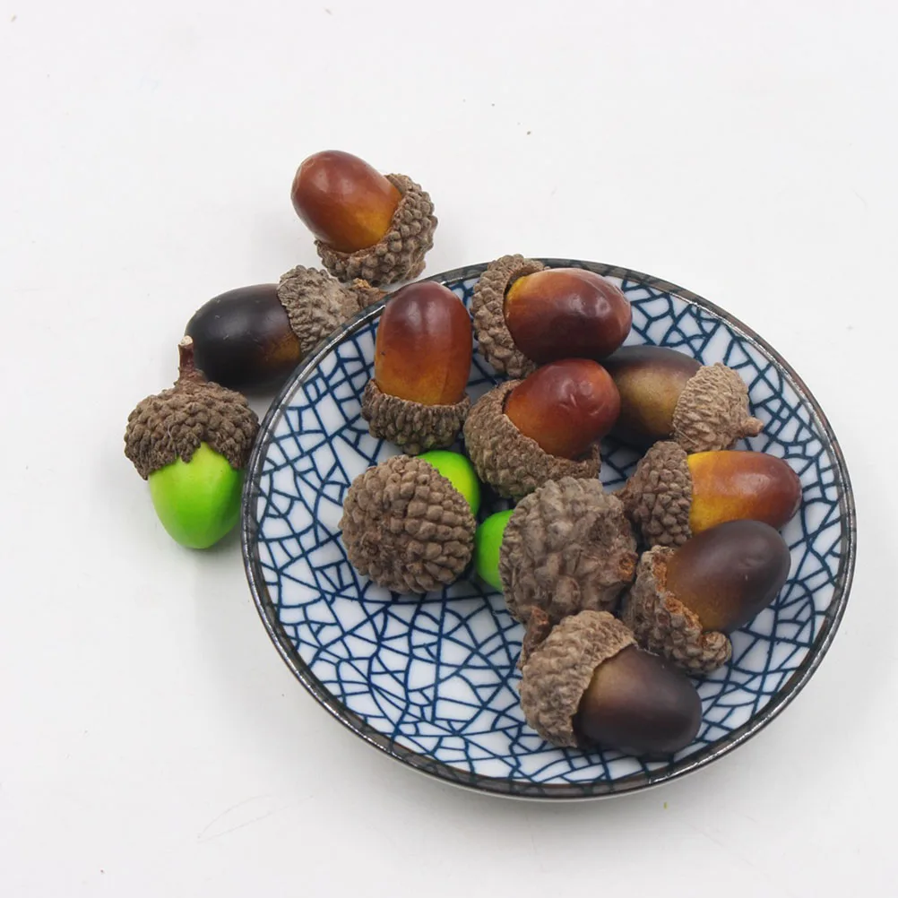 30 Pcs Artificial Acorn Christmas Decor DIY naments Xmas Simulation Pinecone Accessories Holiday DecorationsFruit