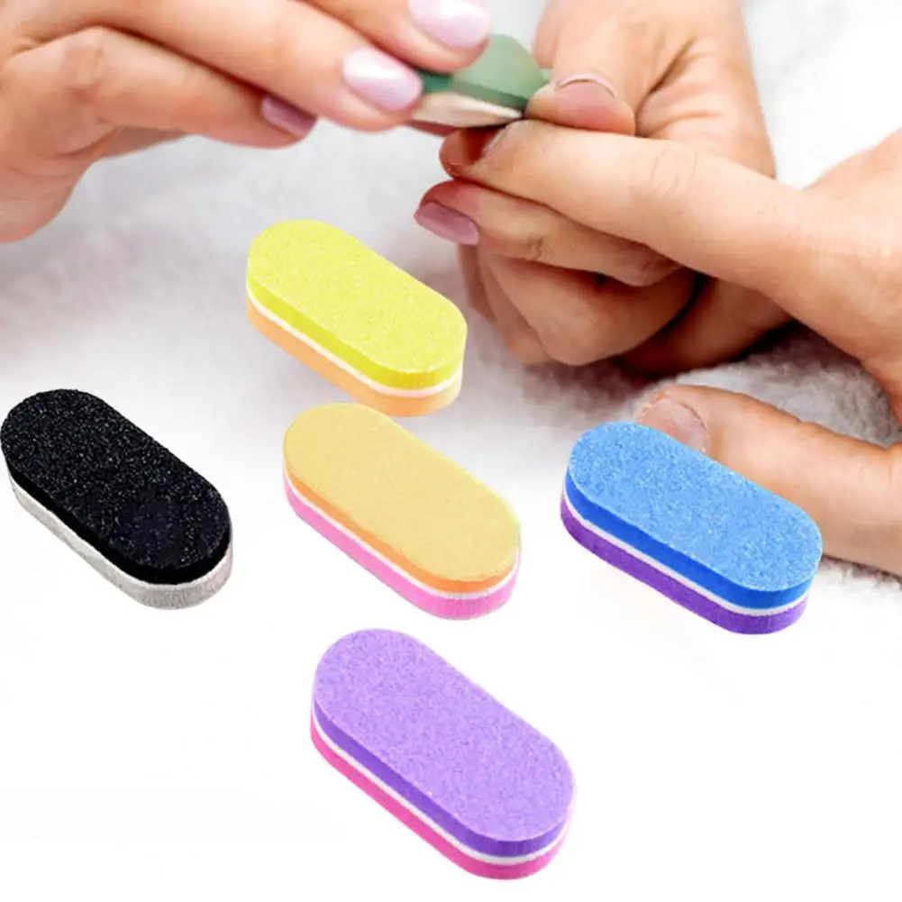 Minibloque de lijado de uñas, 10 piezas, limas portátiles