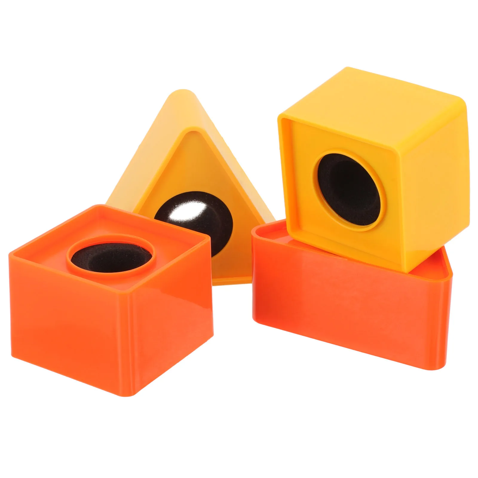 4 pçs estações de microfone triângulo forma quadrada abs escudo esponja inserção para conferência entrevista uso microfone triangular