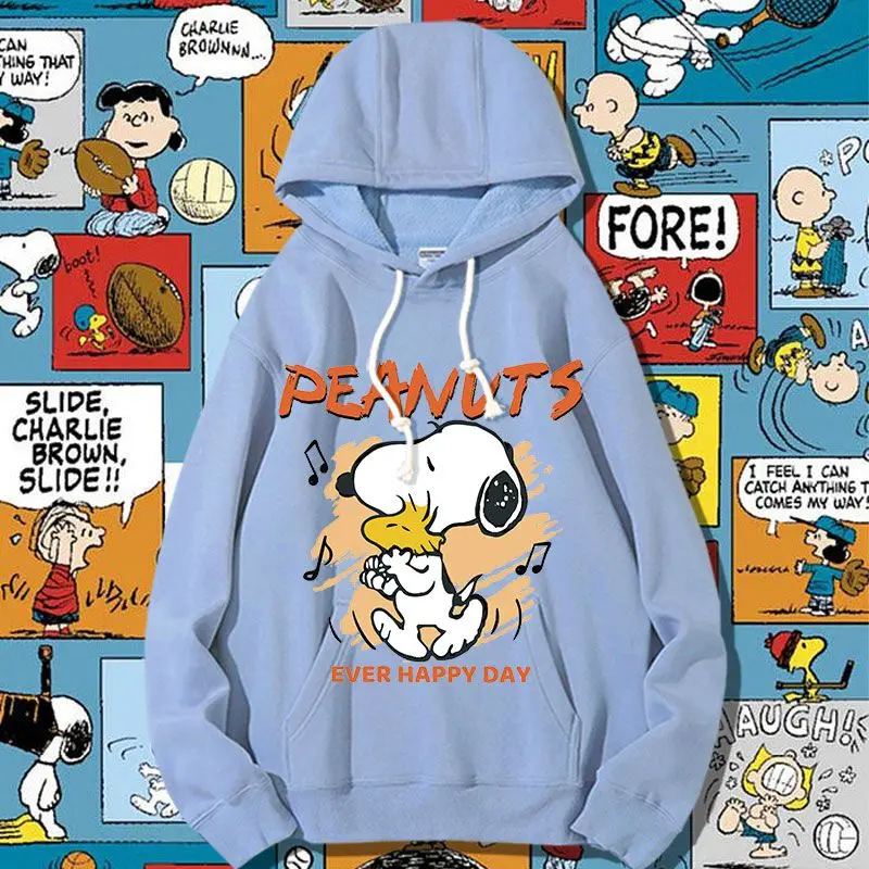 

Snoopy Co-Branded Sweater 2023 Fall Anime Quick Dry Clothes Hooded Jacket Cartoon Kawaii Anime Plush Toy Couple Birthday Gift