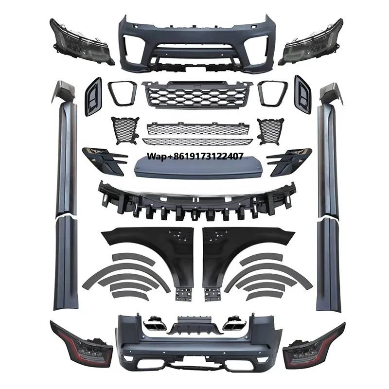 

Car Body Kit 2018-2022 SVR Style Auto Parts for Range Rover Sport L494 2014-2017 Conversion Bodykit with Headlight Taillight