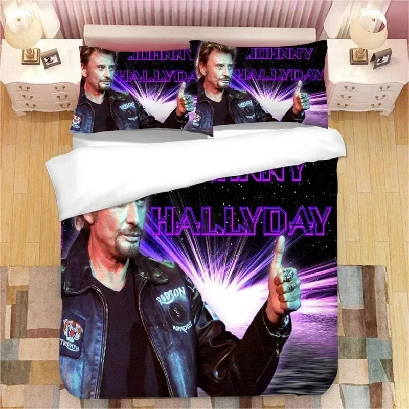 

Johnny Hallyday Bedding Set Duvet Cover Sheet Printed Bed Set Pillowcase Bed Full Queen King Size Comforter Bedroom