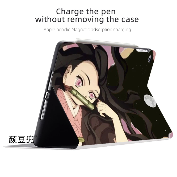 Capa de silicone para iPad, Kamado, Nezuko, Moon, Anime, Air 3, 4, 5, 10.9, Mini, 3, 5, 6, Pro 12.9, 11 ", 10"