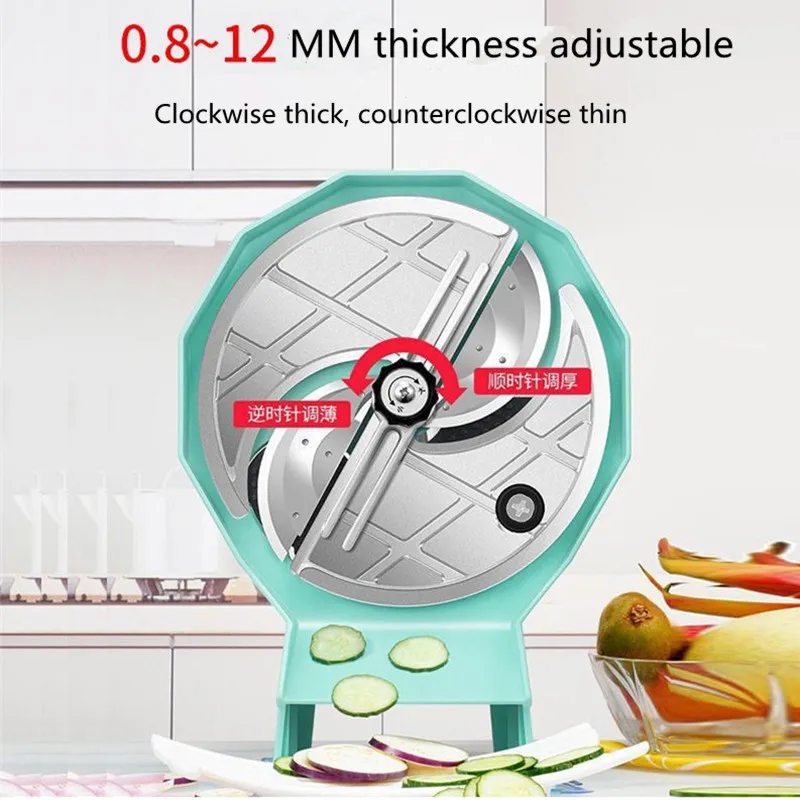 Fruit and Vegetable Slicer Household Multi-function Cutting Slicer for Lemon Potato Ginger Chip Slicer Machine With Double Slot