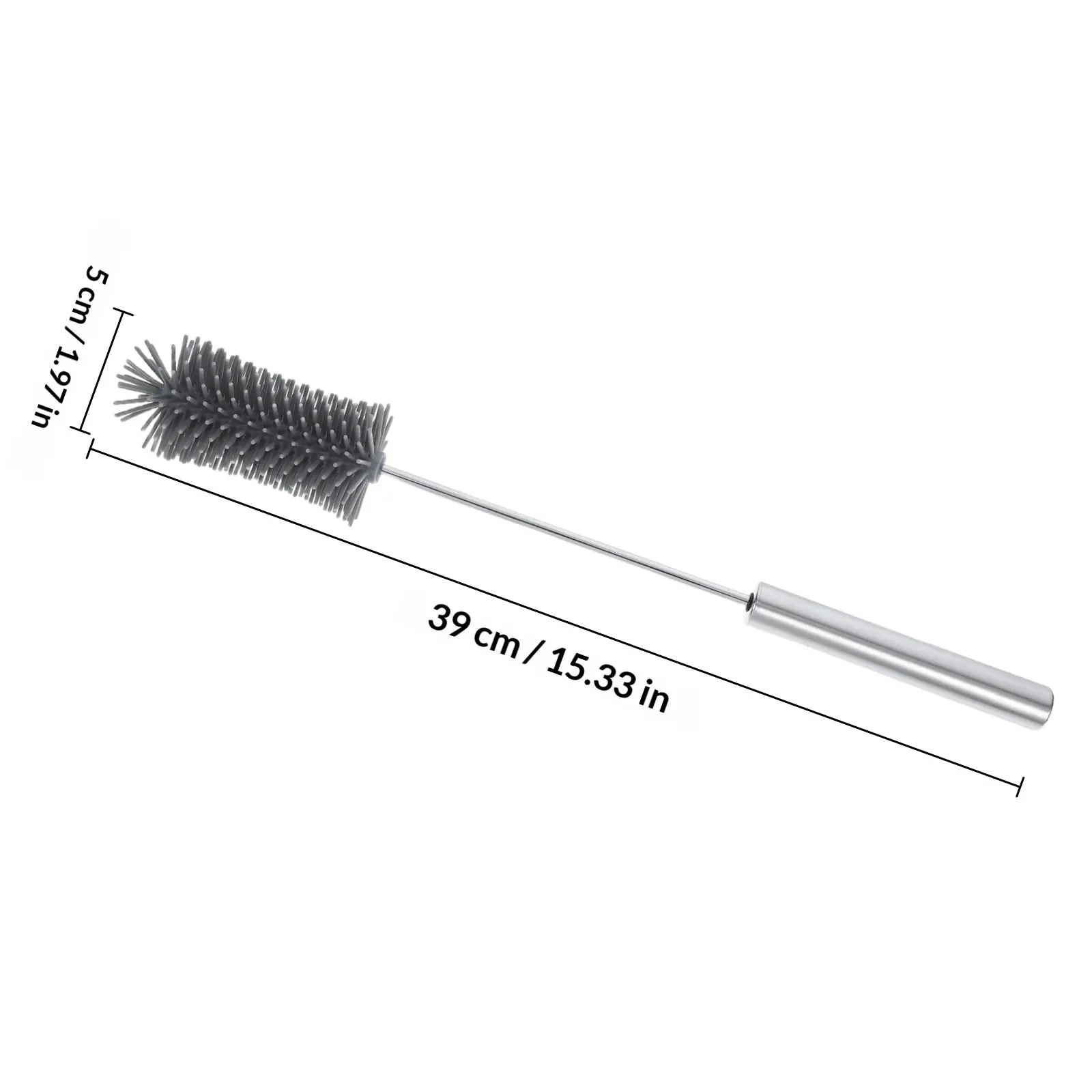 Semi-Automatic Rotating Silicone Bottle Brush for Baby Bottles, Cups, Tea & Water Containers – Long Handle view 6