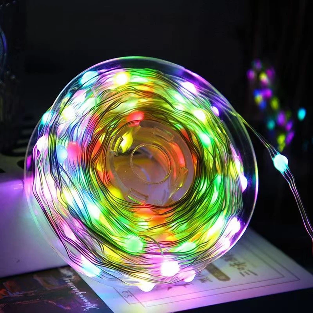 Imagem -04 - Led String Christmas Lights For Bedroom Dc5v Ws2812b Rgb Bluetooth Full Color Endereçável Individualmente Endereçável Ip67