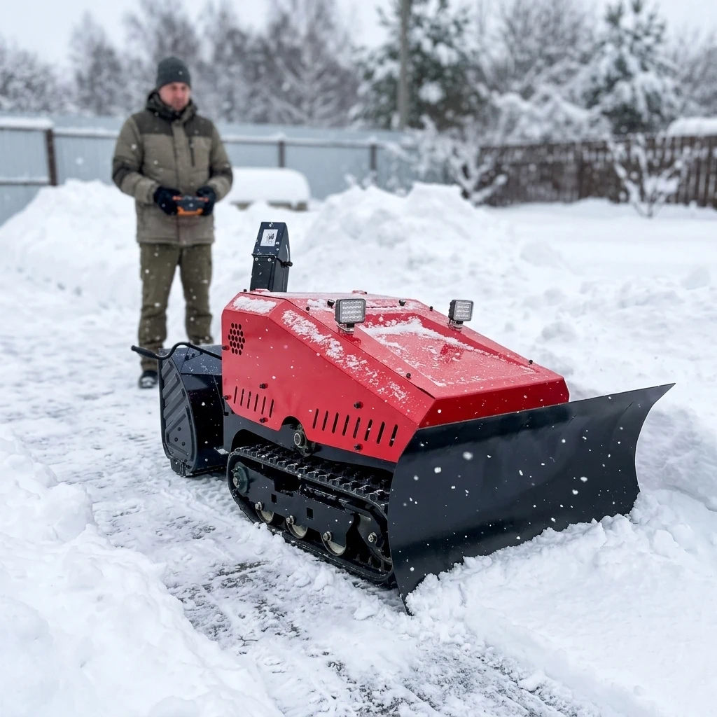 Intelligent Remote Control Tracked Snow Blower Snow Removal Machine Heavy Snow Cold Regions