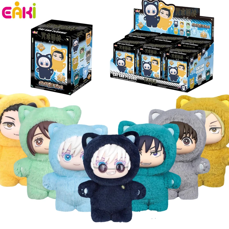

Genuine Blind Box Jujutsu Kaisen 2 Cat Ear Plushie Series Mystery Box Anime Figure Room Decoration Collection Kids Custom Gift