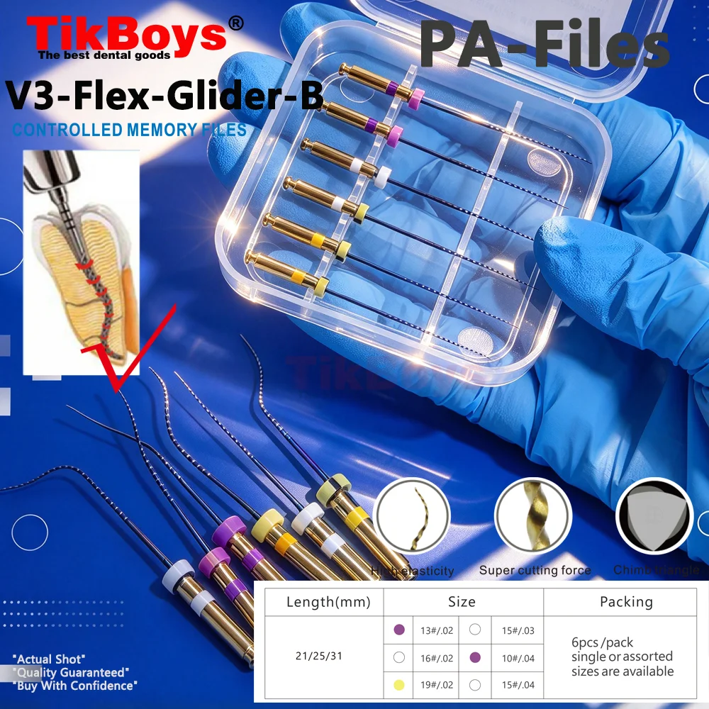 Dental Endodontic Files 1302 1602 1902 Glide Path Files 31/25mm Endo Rotary Files Glider Pathfinder Root Canal Materials Tools