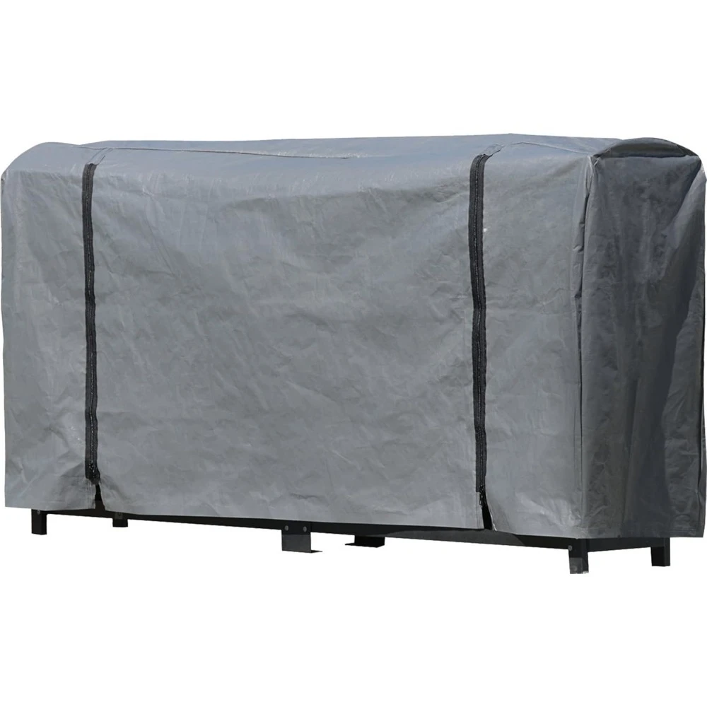 

Стойка для дров в коробке Универсальная полная длина крышки для стеллажей для хранения дров, подходит для большинства 8-футовых стеллажей для дров Размер: 8 футов