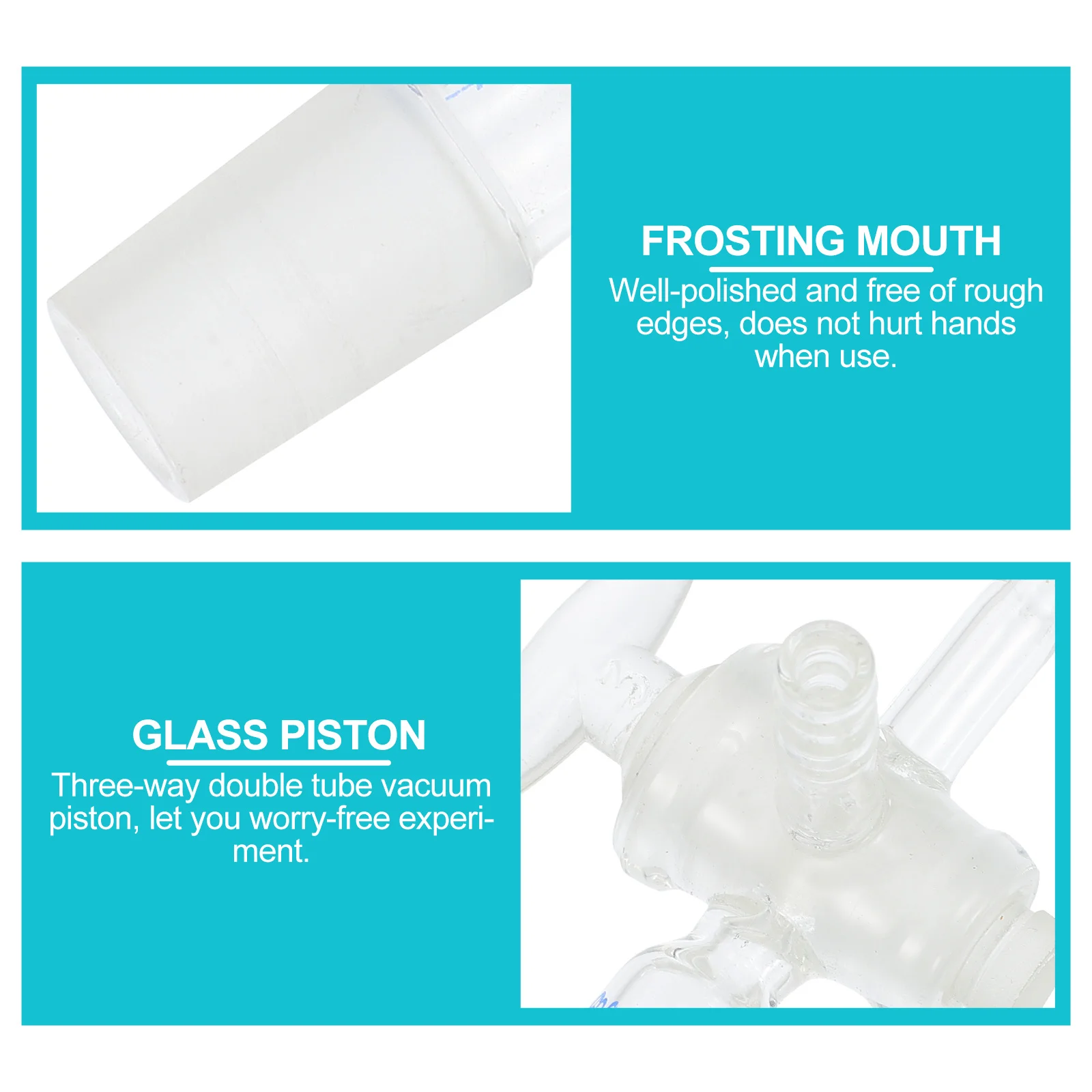 

1pc Three-Way Glass Piston Polished Lab Connector Durable T-Piston For Chemistry Research Laboratory Supplies Glass Adapter Tube