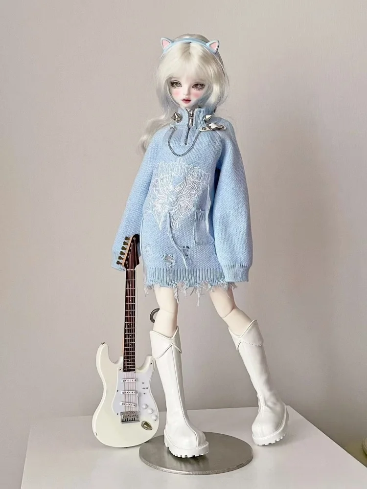 New Arrival BJD Doll Clothes for 1/4 Doll White Black Red Blue Pink Sweater Doll Clothing Accessories (Only Sweater No Dolls)