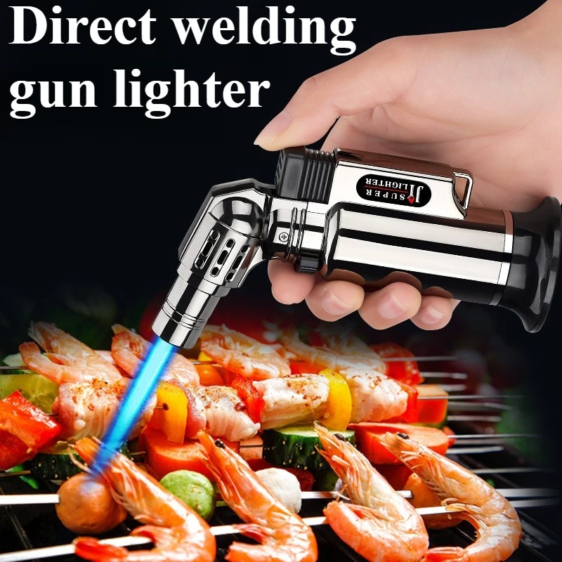 

Direct Jet Lighter Metal Windproof 1300 ℃ High Temperature Welding Gun Outdoor Multi-purpose Blue Flame Ignition Gun